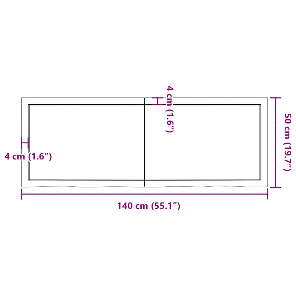 8720845834203_g_en_hd_9 vidaXL Bathroom Countertop Dark Brown 140x50x4 cm Treated Solid Wood - Image 11