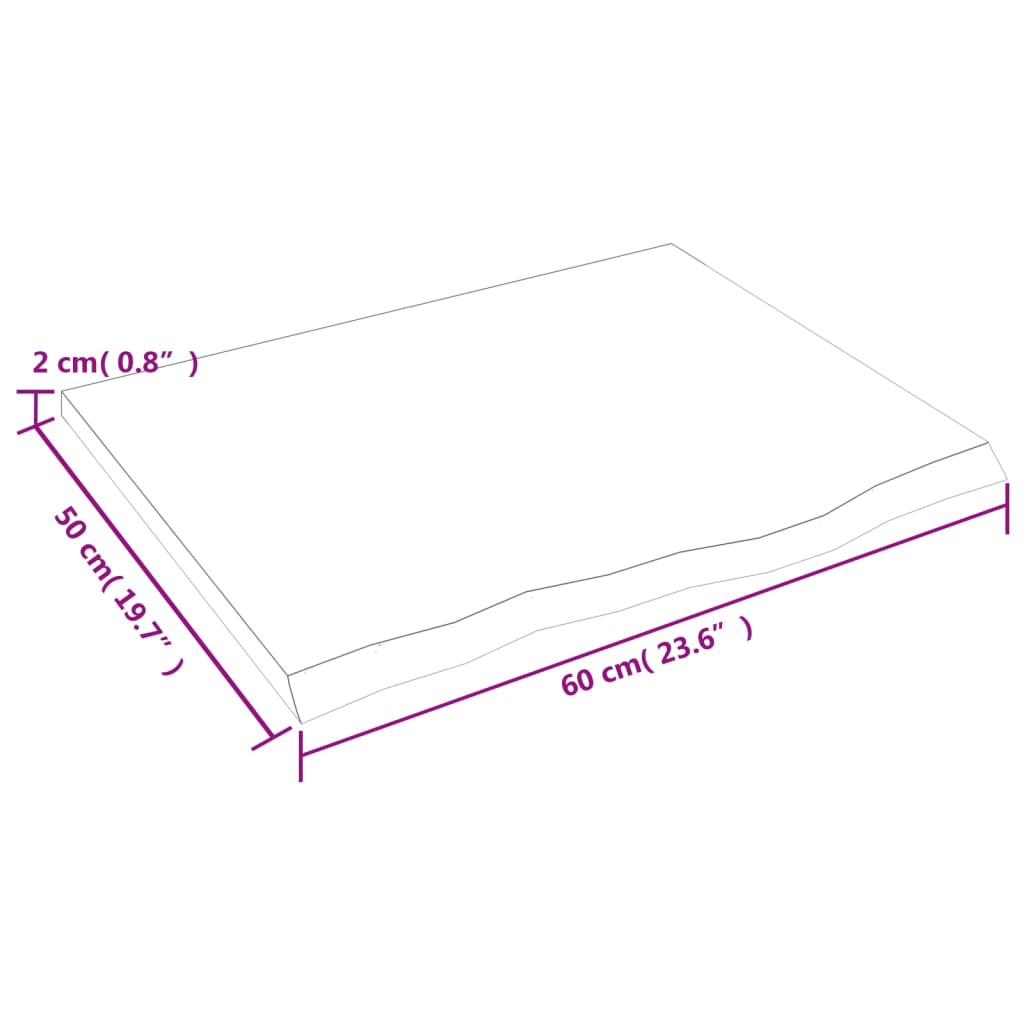 8720845835859_g_en_hd_4 vidaXL Table Top Dark Brown 60x50x2 cm Treated Solid Wood Oak - Image 6