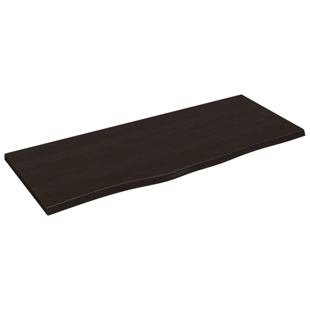 8720845836009_a_en_hd_1 vidaXL Table Top Dark Brown 100x40x2 cm Treated Solid Wood Oak - Image 2