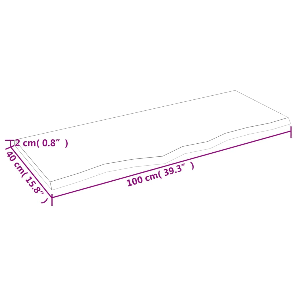 8720845836009_g_en_hd_4 vidaXL Table Top Dark Brown 100x40x2 cm Treated Solid Wood Oak - Image 6