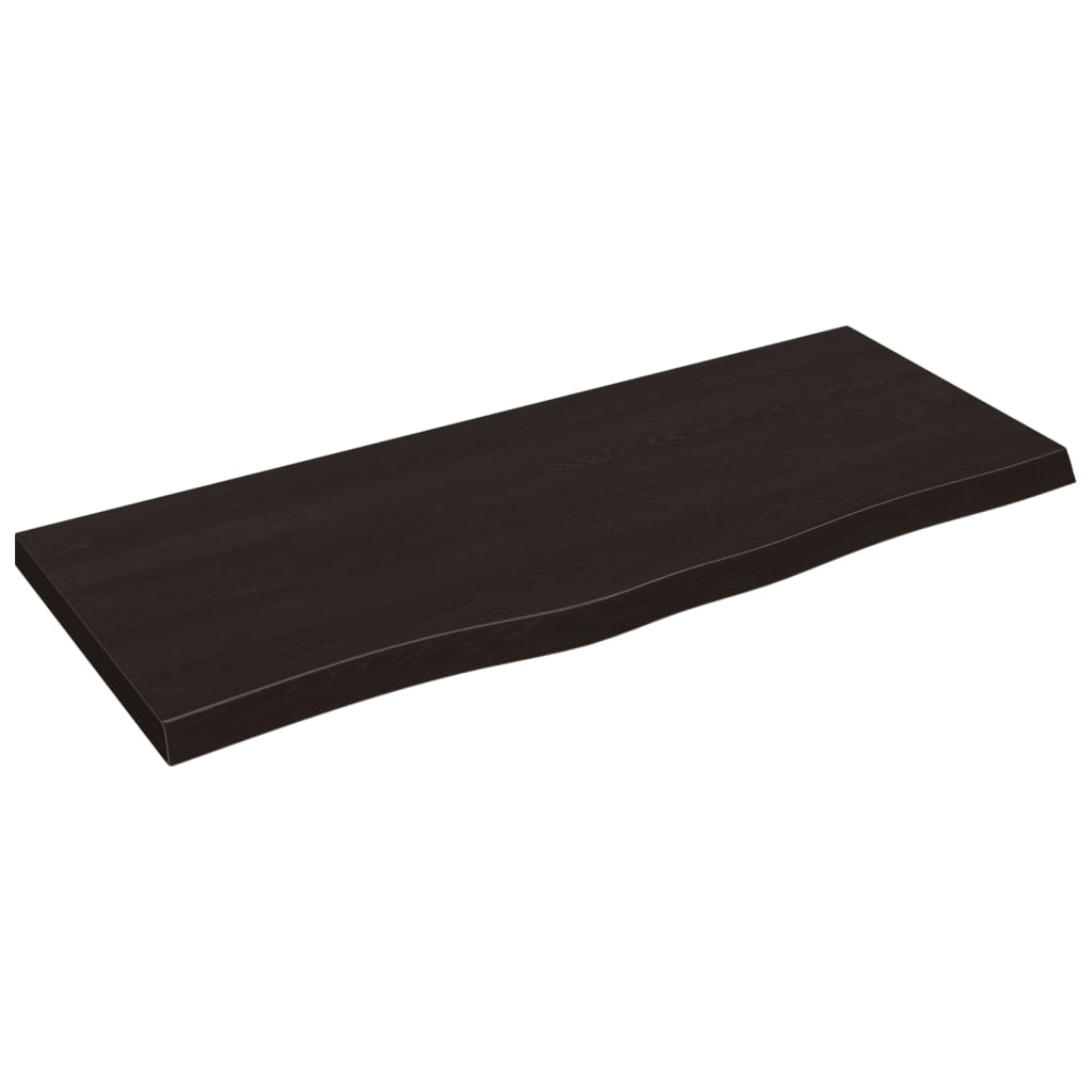 8720845836016_a_en_hd_1 vidaXL Table Top Dark Brown 100x40x4 cm Treated Solid Wood Oak - Image 2