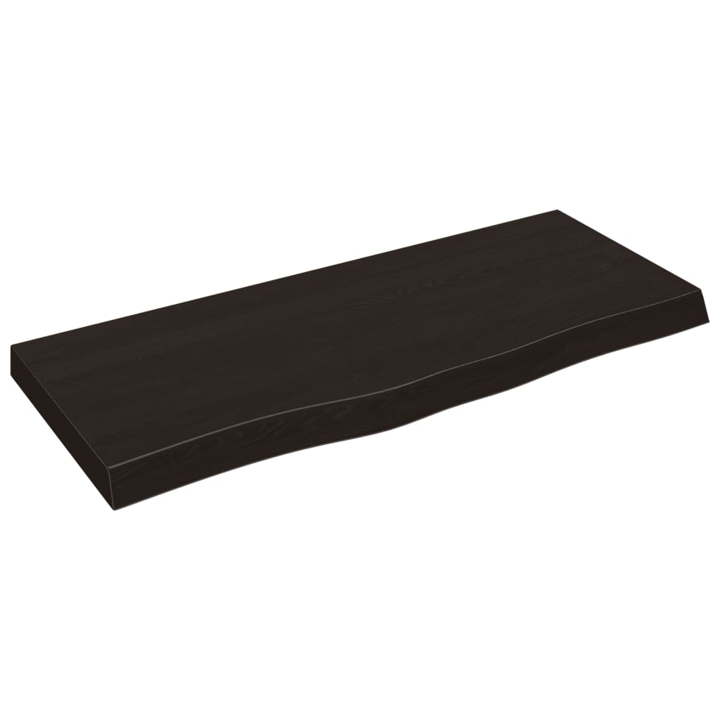 8720845836023_a_en_hd_1 vidaXL Table Top Dark Brown 100x40x6 cm Treated Solid Wood Oak - Image 2