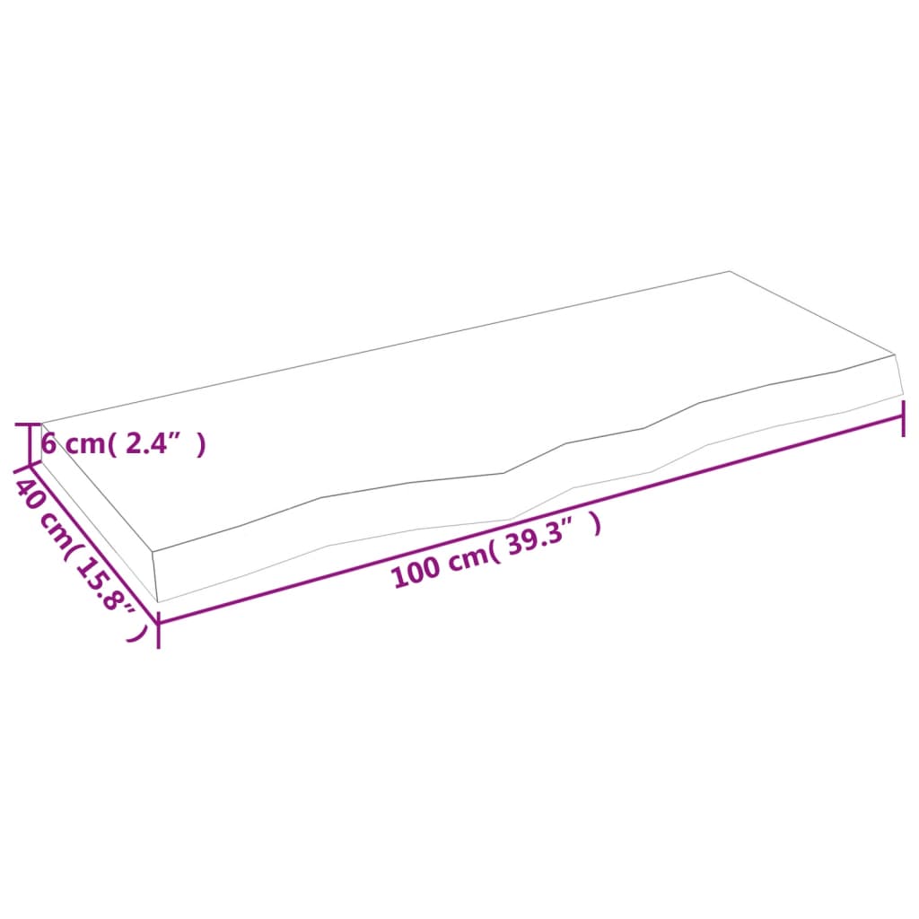 8720845836023_g_en_hd_6 vidaXL Table Top Dark Brown 100x40x6 cm Treated Solid Wood Oak - Image 8