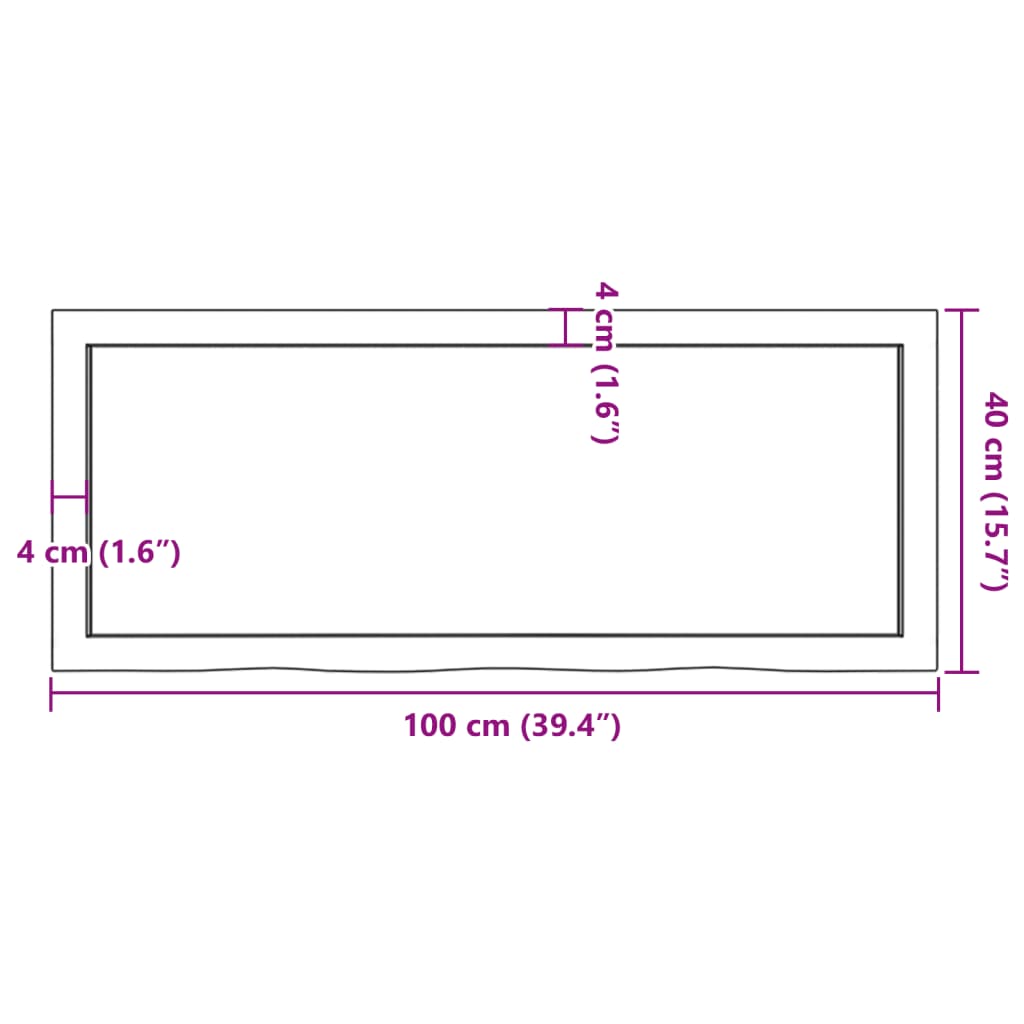 8720845836023_g_en_hd_7 vidaXL Table Top Dark Brown 100x40x6 cm Treated Solid Wood Oak - Image 9
