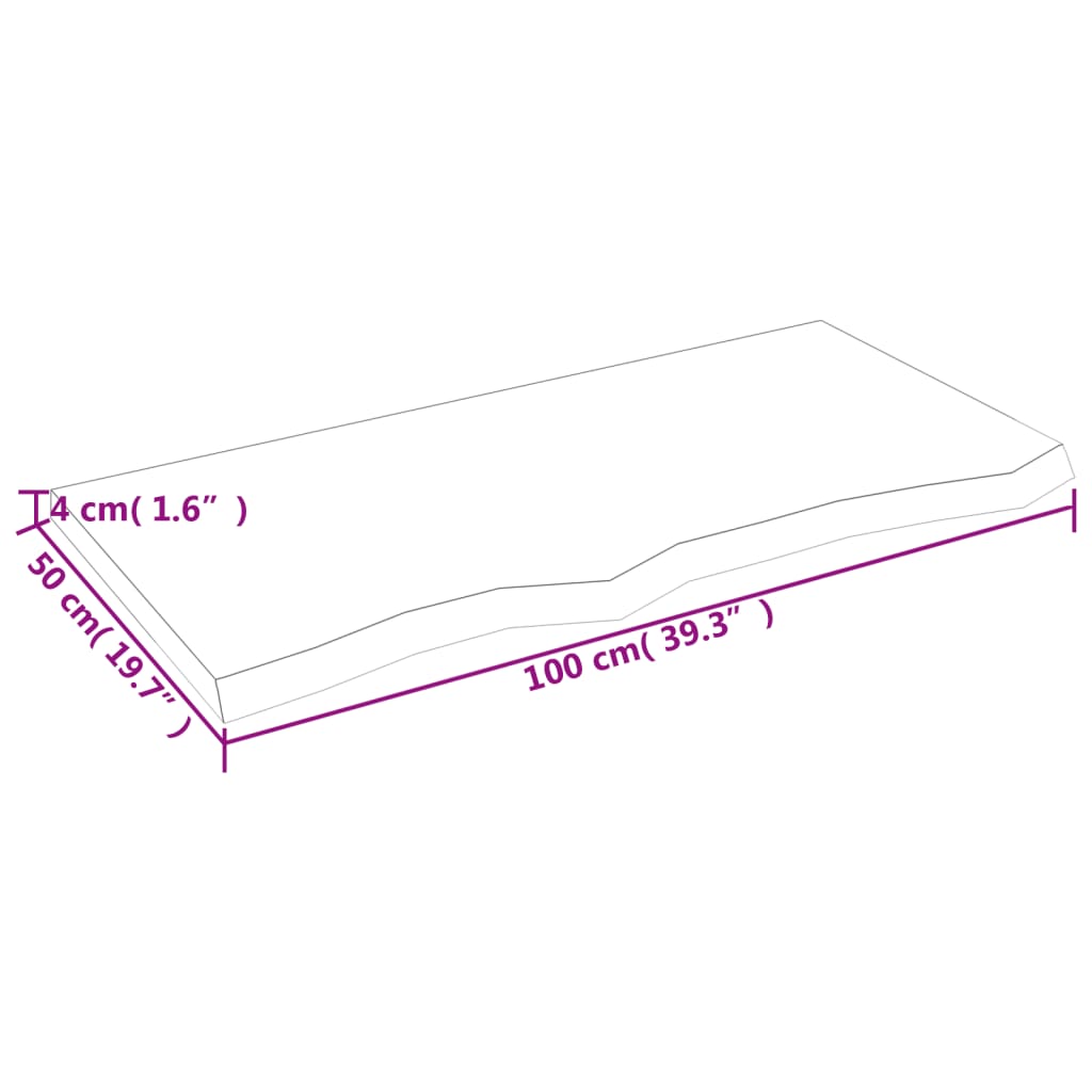 8720845836047_g_en_hd_6 vidaXL Table Top Dark Brown 100x50x4 cm Treated Solid Wood Oak - Image 8