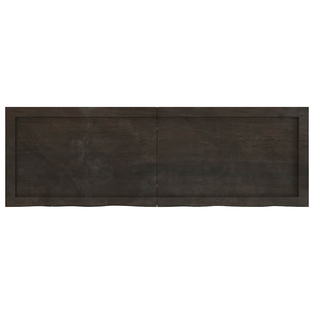 8720845836092_g_en_hd_1 vidaXL Table Top Dark Brown 120x40x4 cm Treated Solid Wood Oak - Image 2