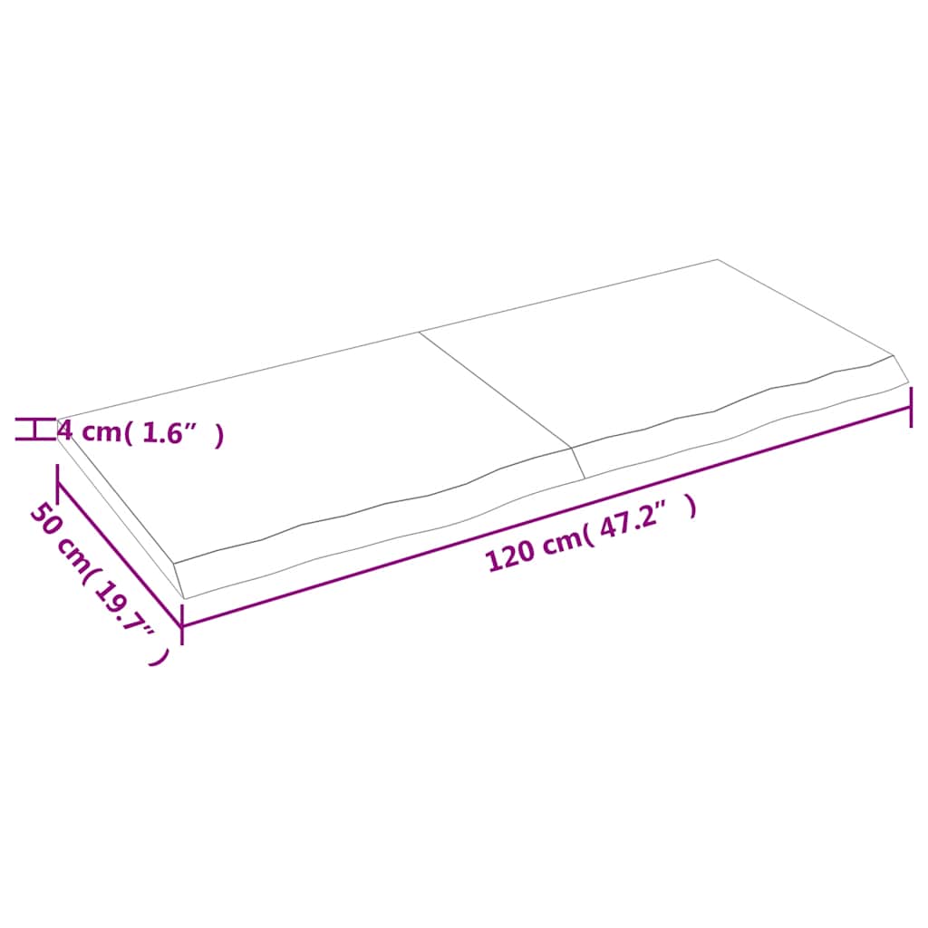 8720845836115_g_en_hd_8 vidaXL Table Top Dark Brown 120x50x4 cm Treated Solid Wood Oak - Image 9