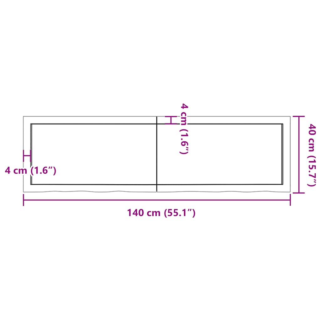 8720845836153_g_en_hd_9 vidaXL Table Top Dark Brown 140x40x4 cm Treated Solid Wood Oak - Image 10