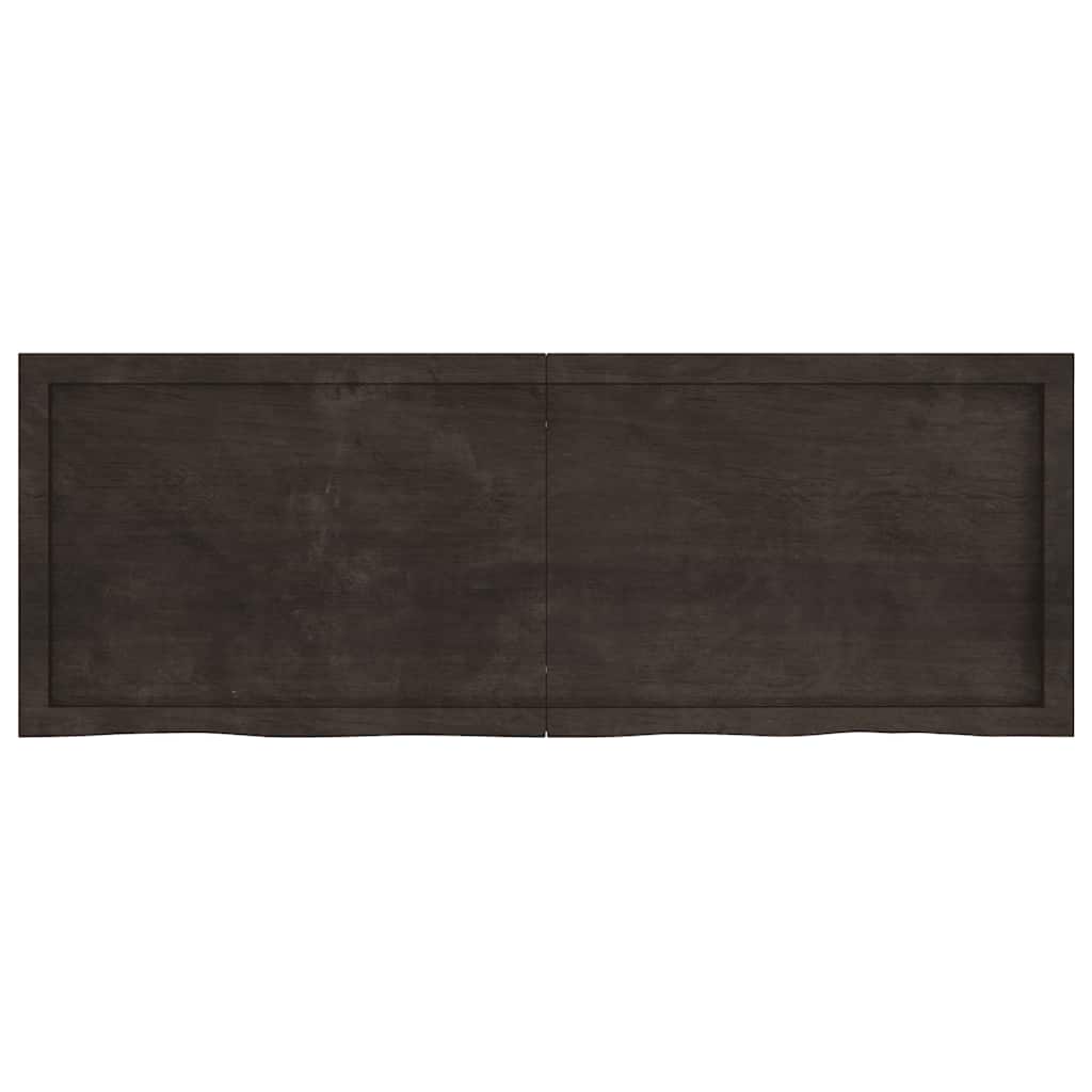 8720845836177_g_en_hd_1 vidaXL Table Top Dark Brown 140x50x4 cm Treated Solid Wood Oak - Image 2