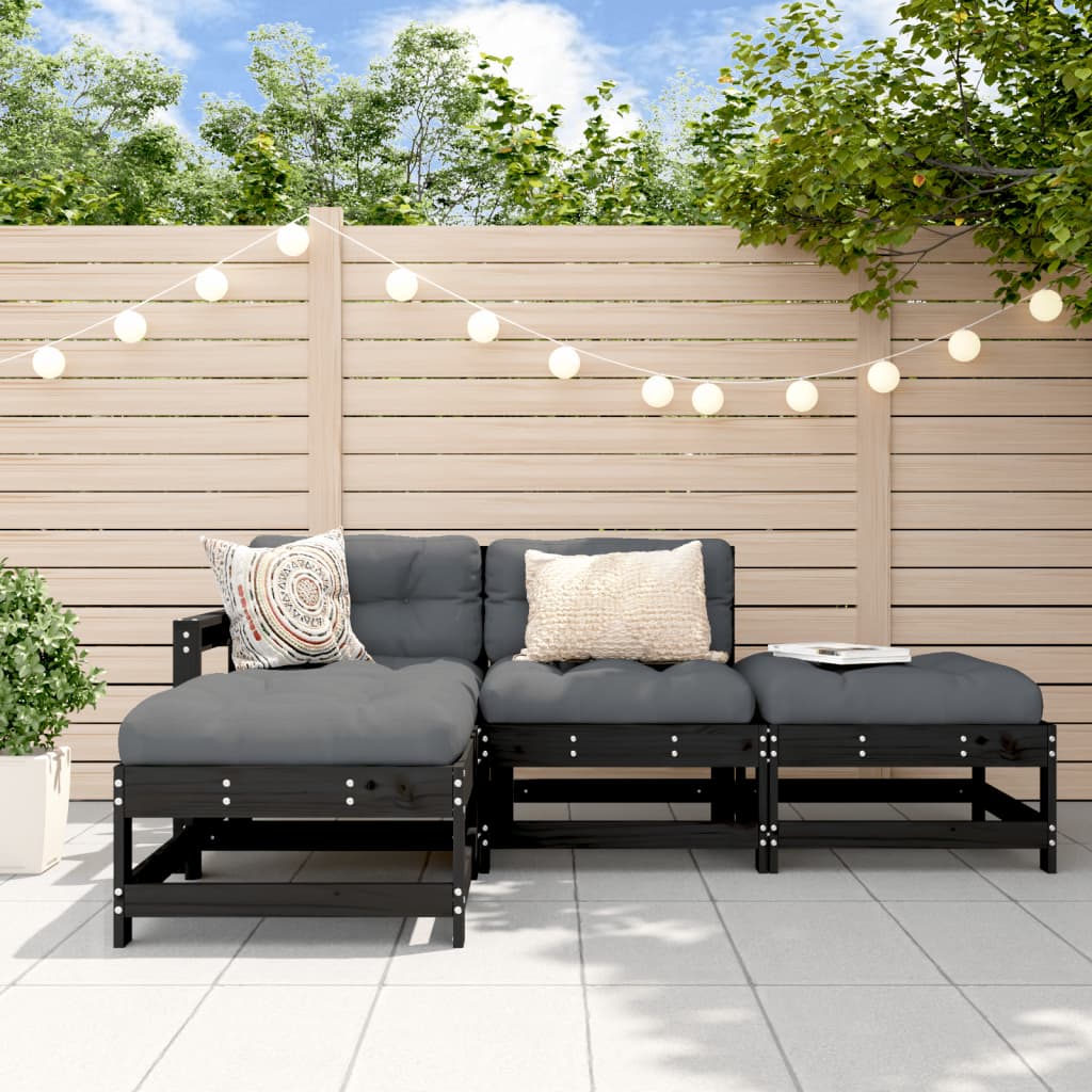 8720845838843_m_en_hd_1 vidaXL 4 Piece Garden Lounge Set with Cushions Black Solid Wood - Image 1