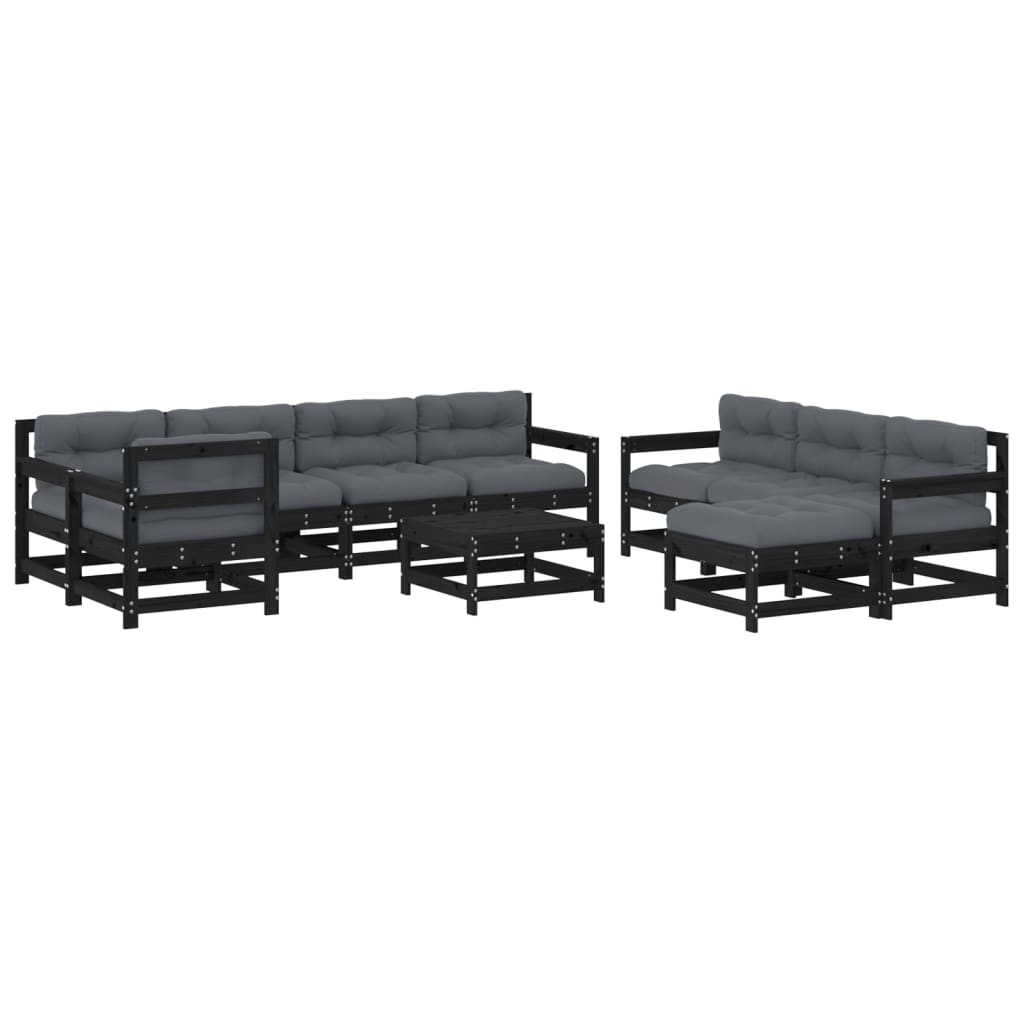 8720845839475_a_en_hd_1 vidaXL 10 Piece Garden Lounge Set with Cushions Black Solid Wood - Image 2