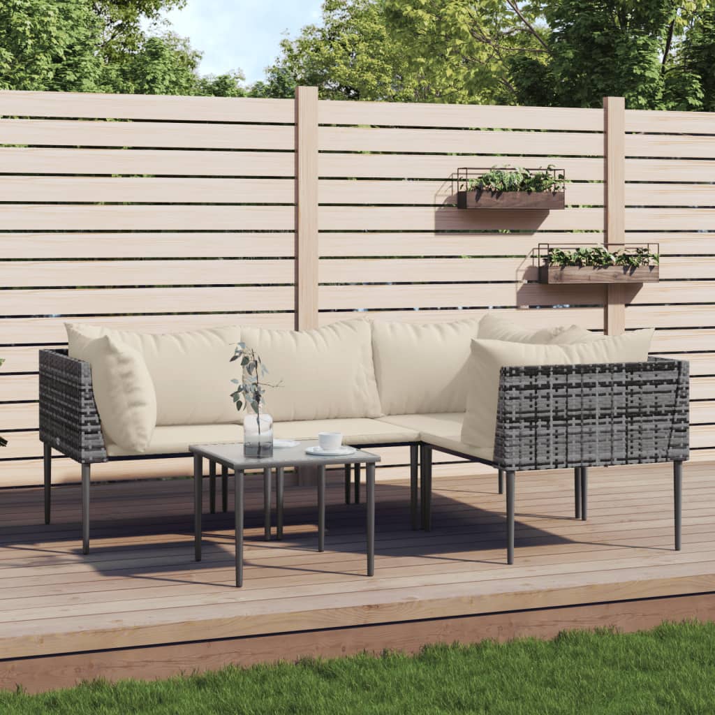 8720845846855_m_en_hd_1 vidaXL 5 Piece Garden Lounge Set with Cushions Grey Poly Rattan - Image 1