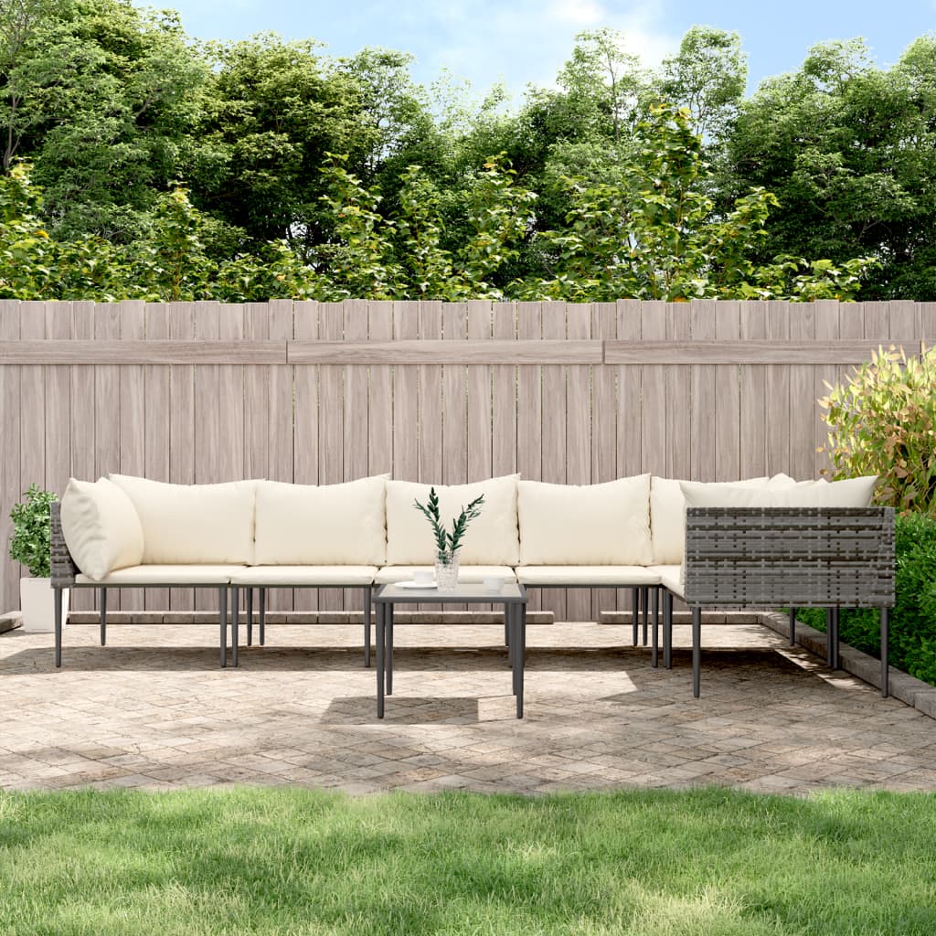 8720845846862_m_en_hd_1 vidaXL 7 Piece Garden Lounge Set with Cushions Grey Poly Rattan - Image 1