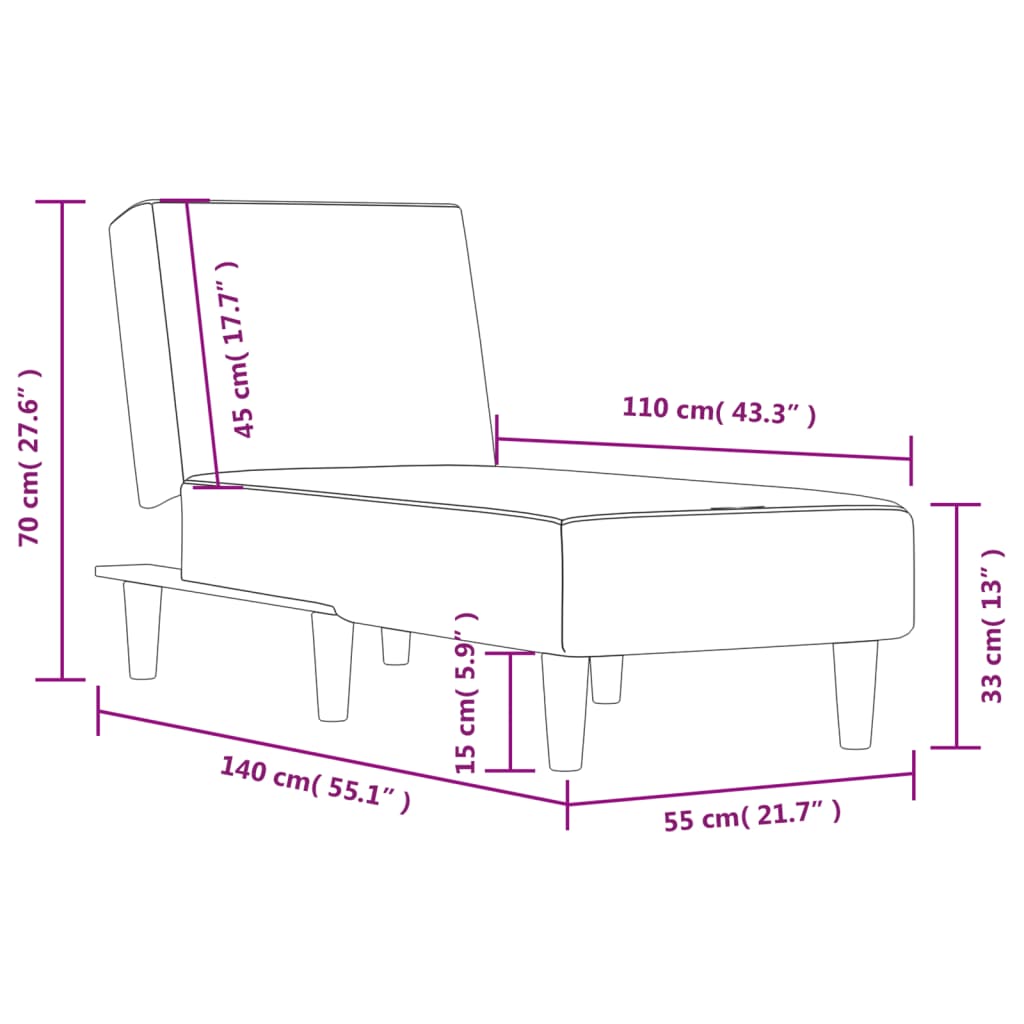 8720845847197_g_en_hd_7 vidaXL Chaise Longue Black Fabric - Image 9