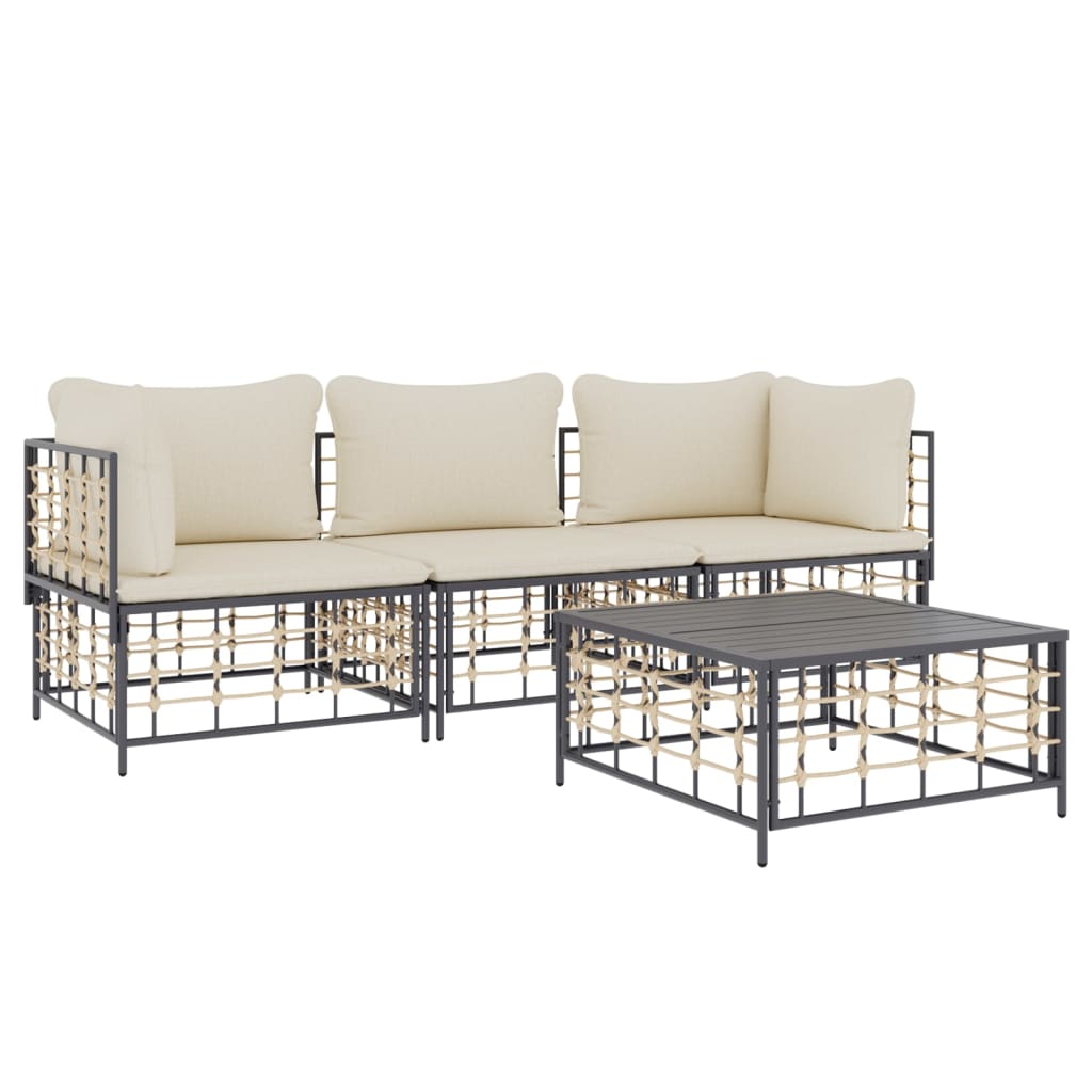 8720845848279_g_en_hd_1 vidaXL 4 Piece Garden Lounge Set with Cushions Anthracite Poly Rattan - Image 3