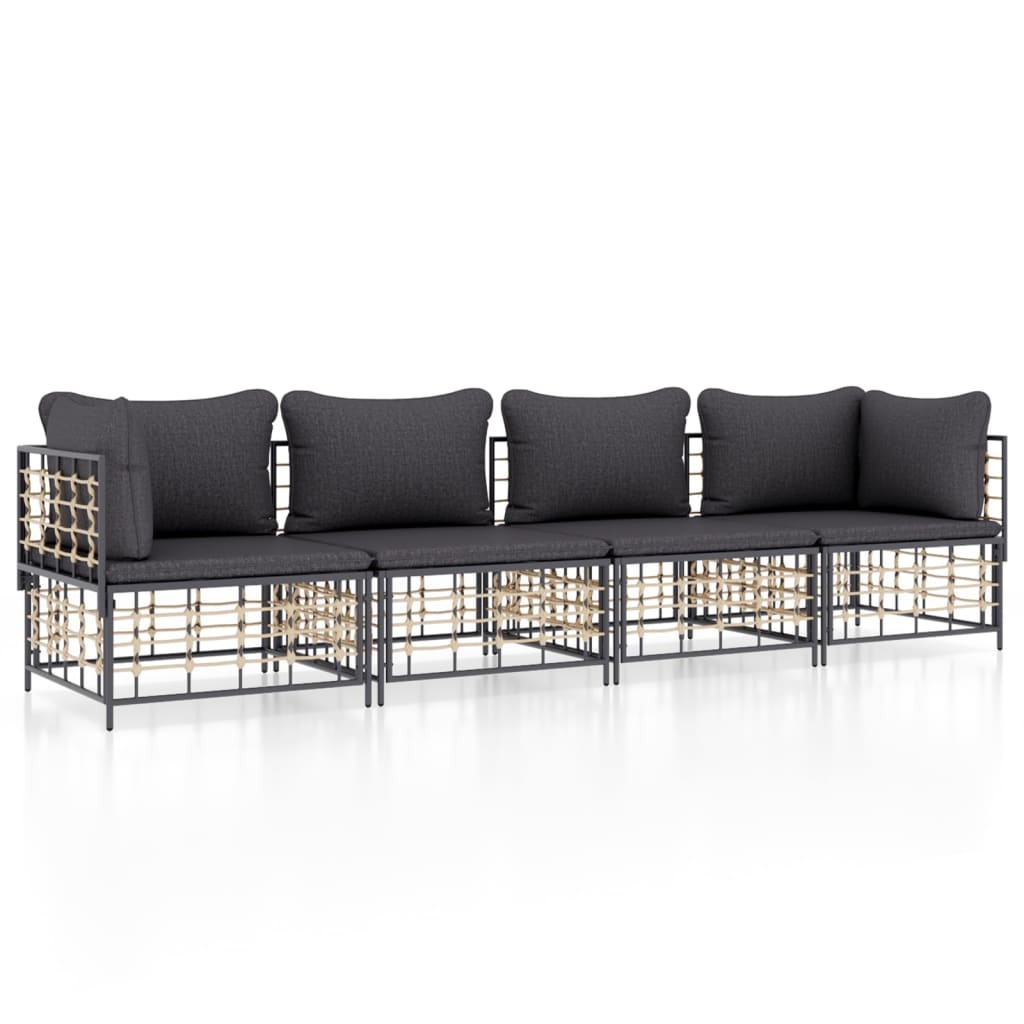 8720845848309_a_en_hd_1 vidaXL 4 Piece Garden Lounge Set with Cushions Anthracite Poly Rattan - Image 2