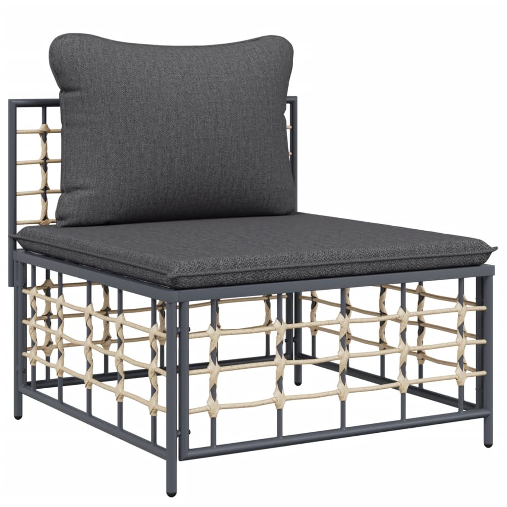 8720845848583_g_en_hd_3 vidaXL 4 Piece Garden Lounge Set with Cushions Anthracite Poly Rattan - Image 5