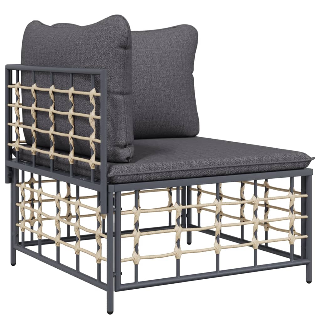 8720845849146_g_en_hd_2 vidaXL 7 Piece Garden Lounge Set with Cushions Anthracite Poly Rattan - Image 4