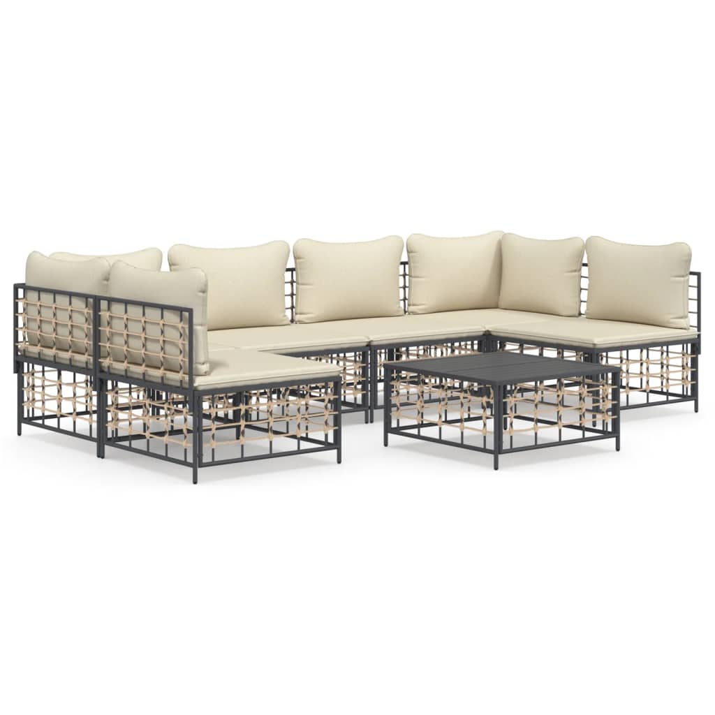 8720845849191_a_en_hd_1 vidaXL 7 Piece Garden Lounge Set with Cushions Anthracite Poly Rattan - Image 2