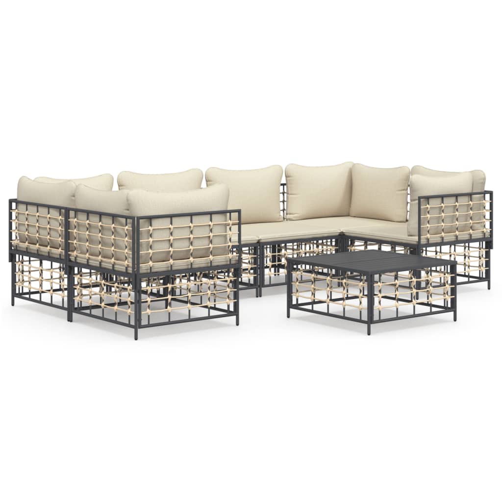 8720845849290_a_en_hd_1 vidaXL 7 Piece Garden Lounge Set with Cushions Anthracite Poly Rattan - Image 2