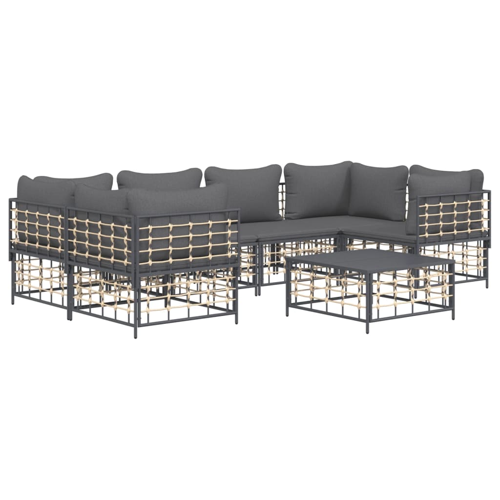 8720845849306_g_en_hd_1 vidaXL 7 Piece Garden Lounge Set with Cushions Anthracite Poly Rattan - Image 3