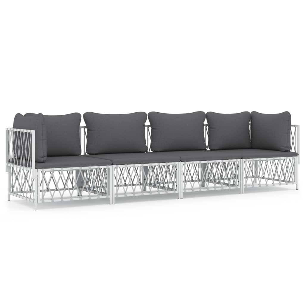 8720845849511_a_en_hd_1 vidaXL 4 Piece Garden Lounge Set with Cushions White Steel - Image 2