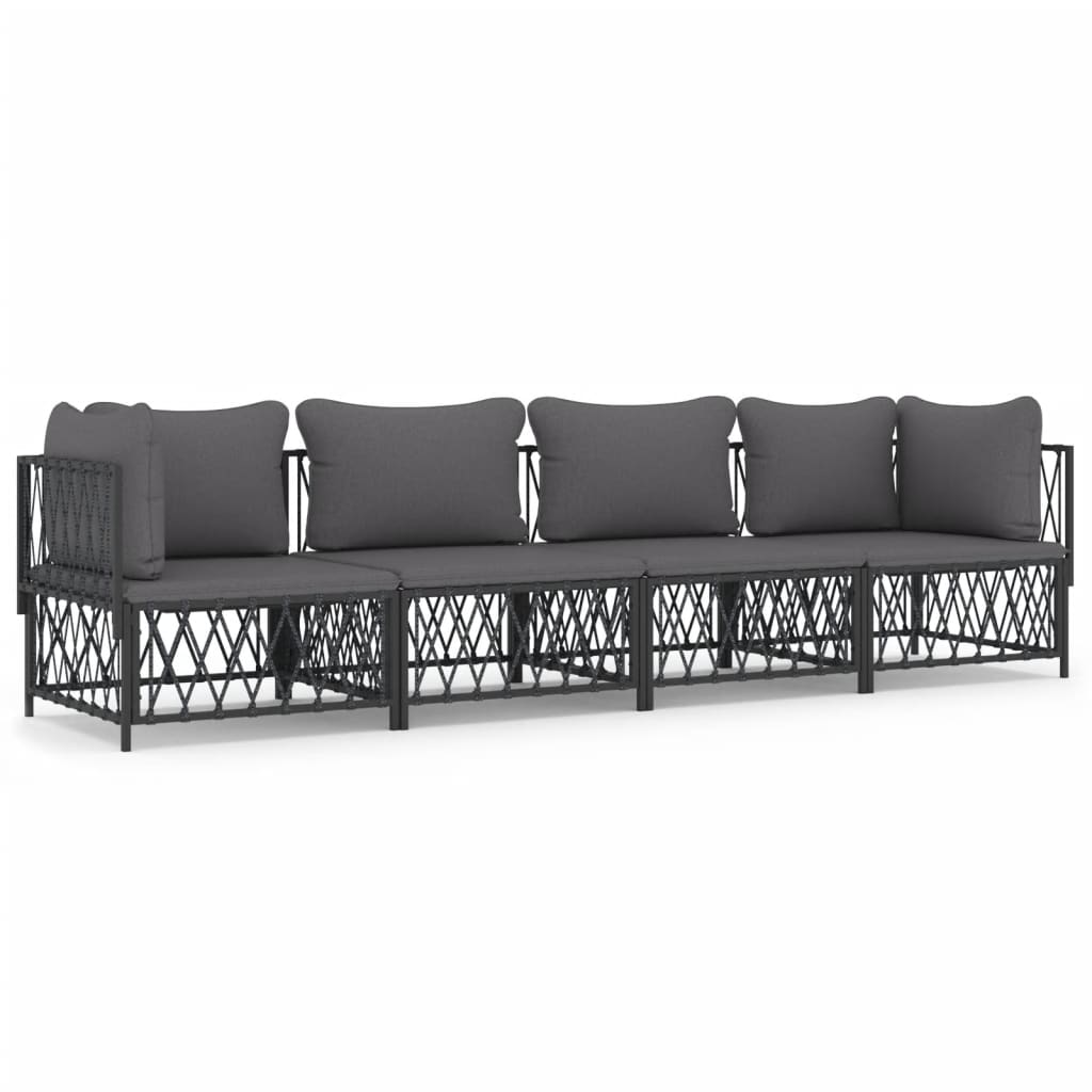 8720845849528_a_en_hd_1 vidaXL 4 Piece Garden Lounge Set with Cushions Anthracite Steel - Image 2
