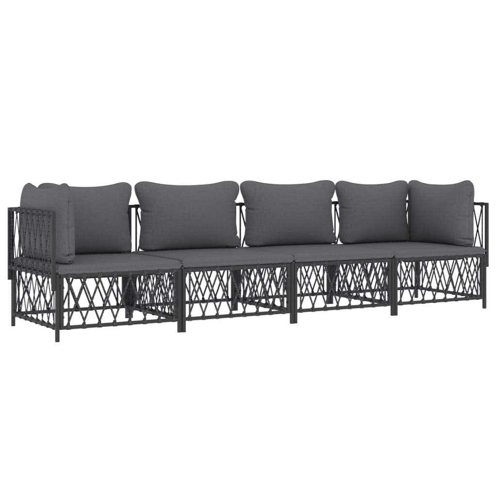 8720845849528_g_en_hd_1 vidaXL 4 Piece Garden Lounge Set with Cushions Anthracite Steel - Image 3