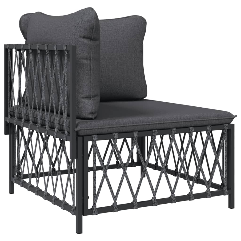 8720845849580_g_en_hd_2 vidaXL 6 Piece Garden Lounge Set with Cushions Anthracite Steel - Image 4