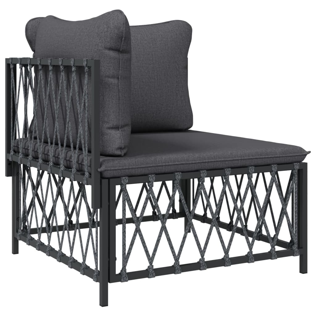 8720845849665_g_en_hd_2 vidaXL 4 Piece Garden Lounge Set with Cushions Anthracite Steel - Image 4