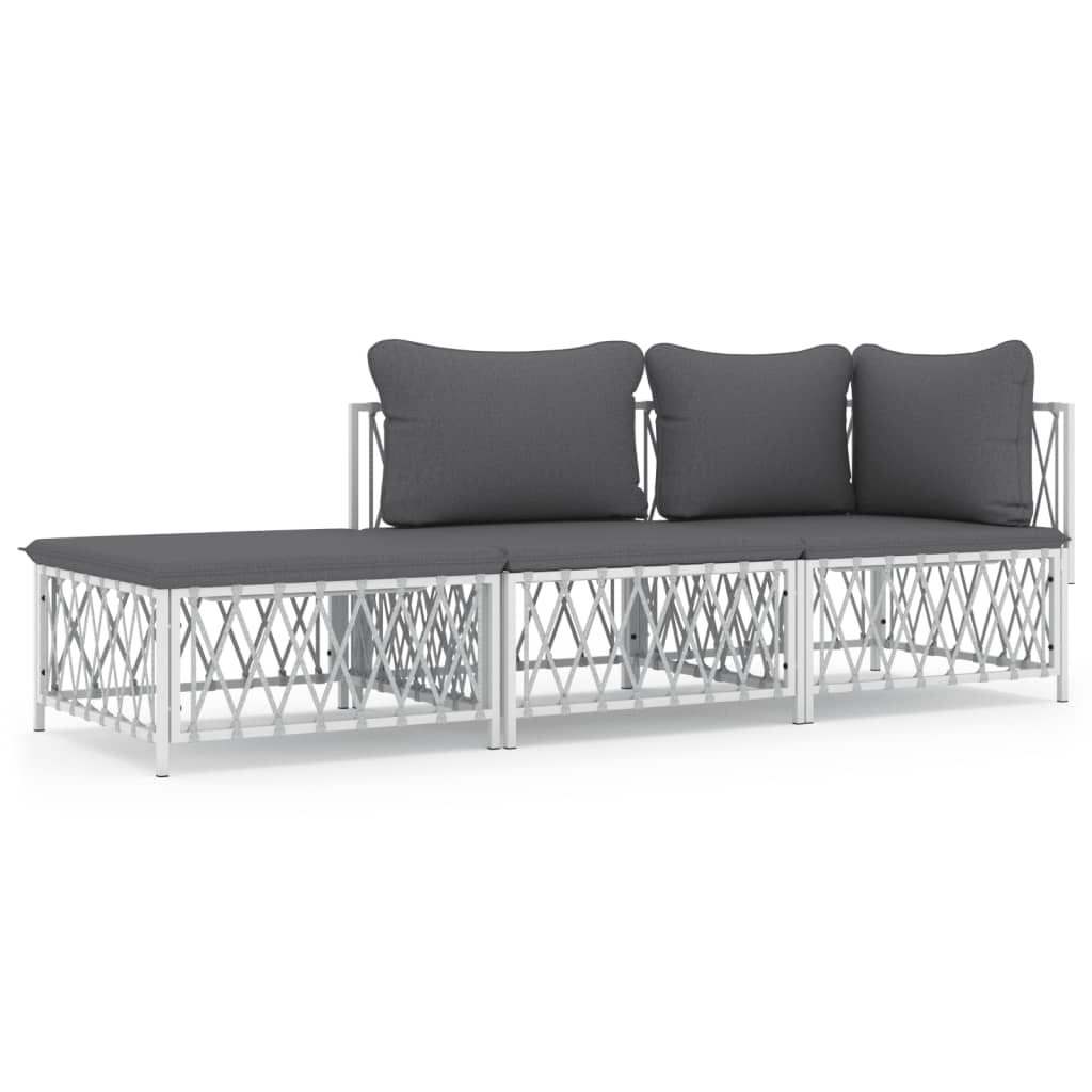 8720845849771_a_en_hd_1 vidaXL 3 Piece Garden Lounge Set with Cushions White Steel - Image 2
