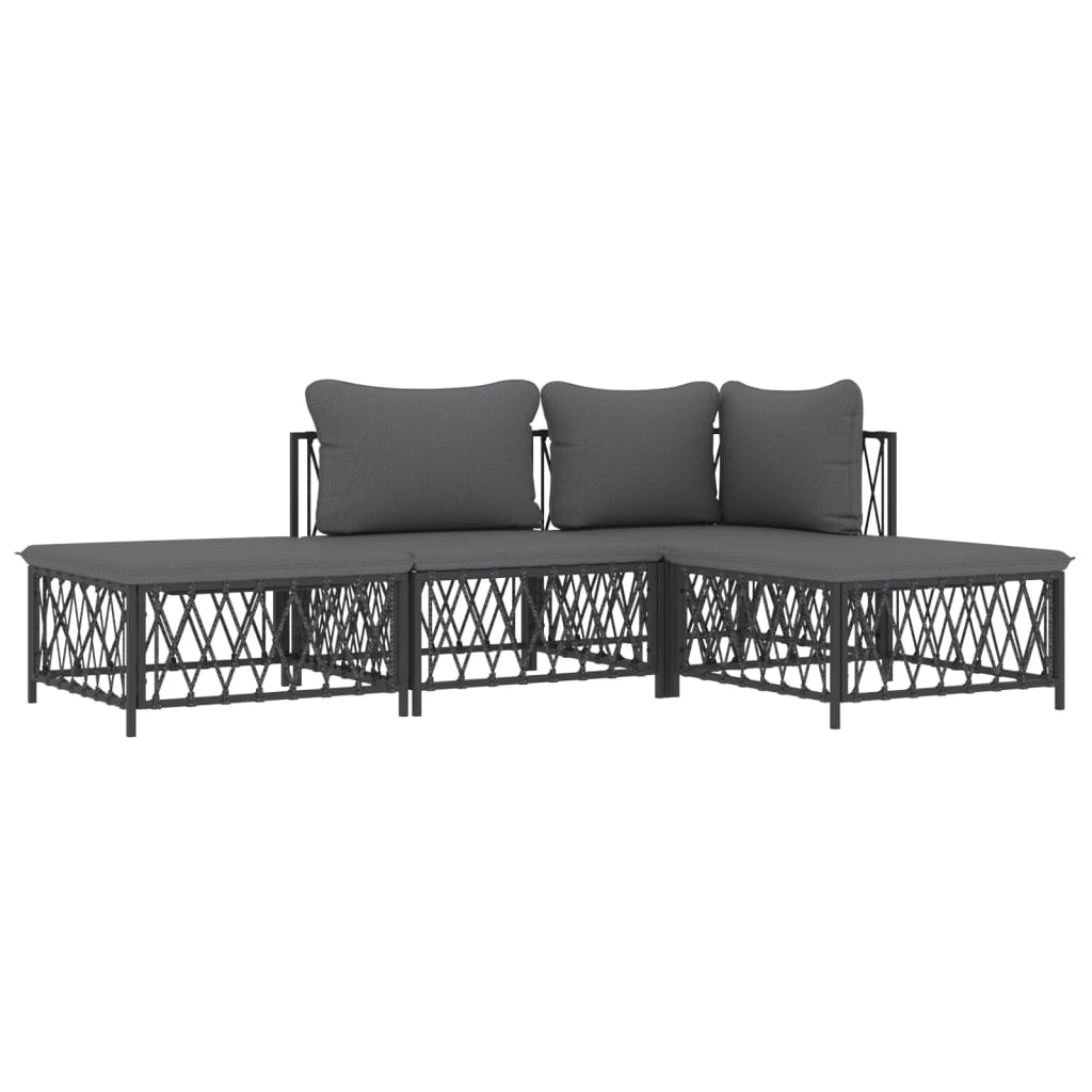 8720845849801_g_en_hd_1 vidaXL 4 Piece Garden Lounge Set with Cushions Anthracite Steel - Image 3