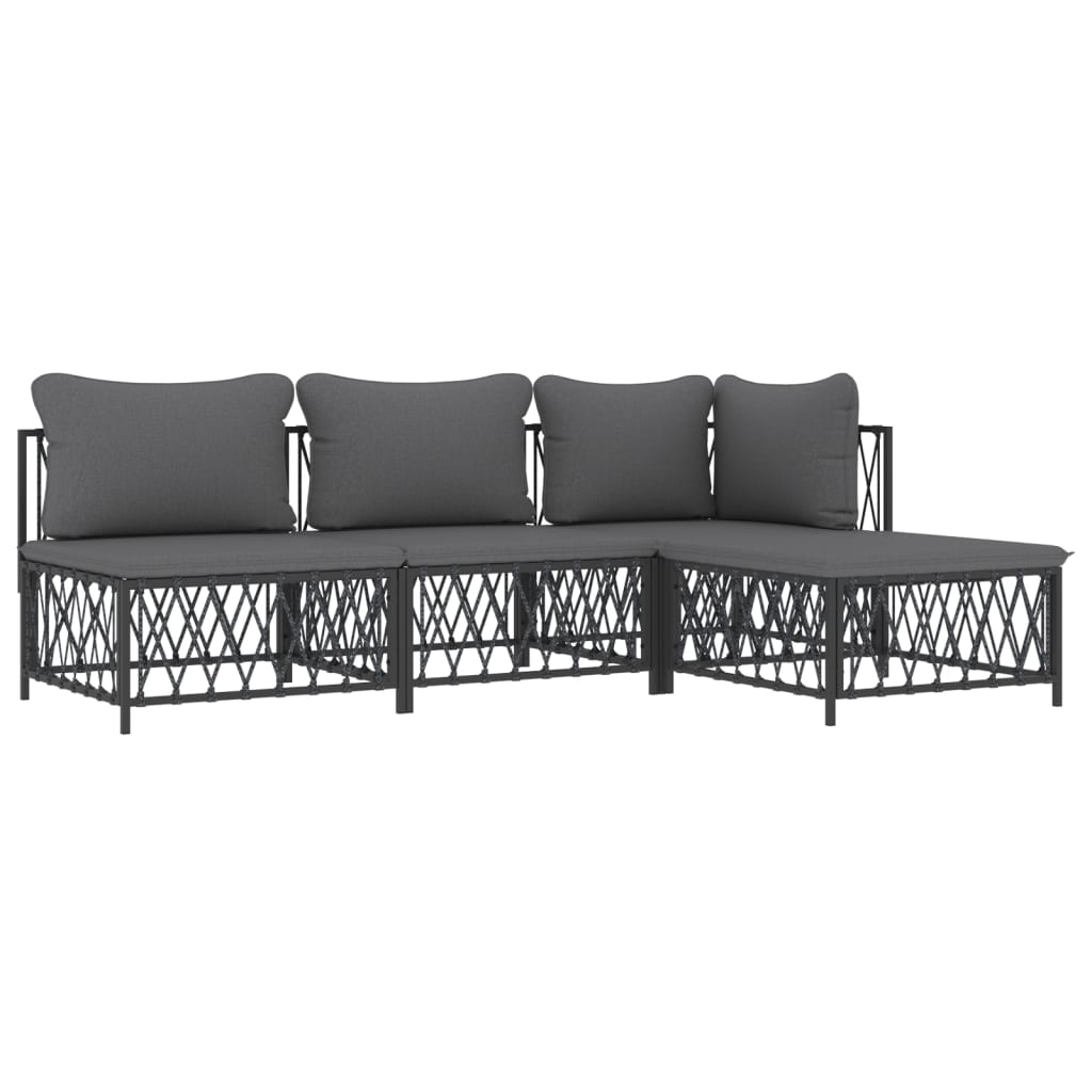 8720845849849_g_en_hd_1 vidaXL 4 Piece Garden Lounge Set with Cushions Anthracite Steel - Image 3