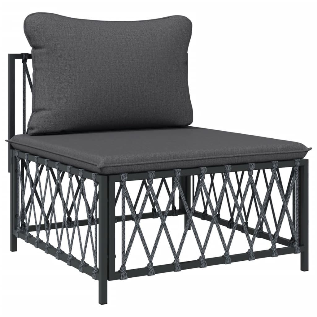 8720845849887_g_en_hd_3 vidaXL 5 Piece Garden Lounge Set with Cushions Anthracite Steel - Image 5