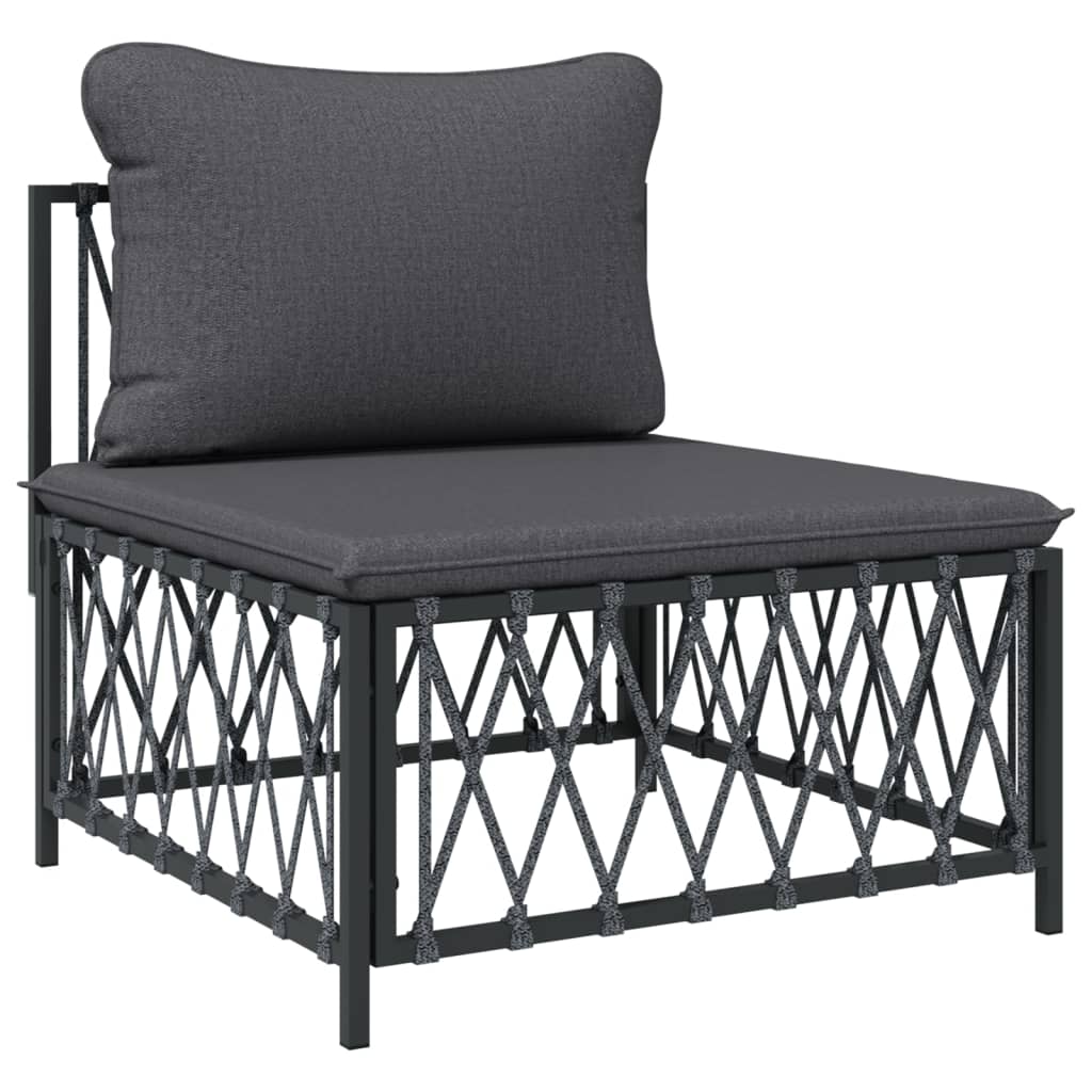 8720845849900_g_en_hd_3 vidaXL 6 Piece Garden Lounge Set with Cushions Anthracite Steel - Image 5