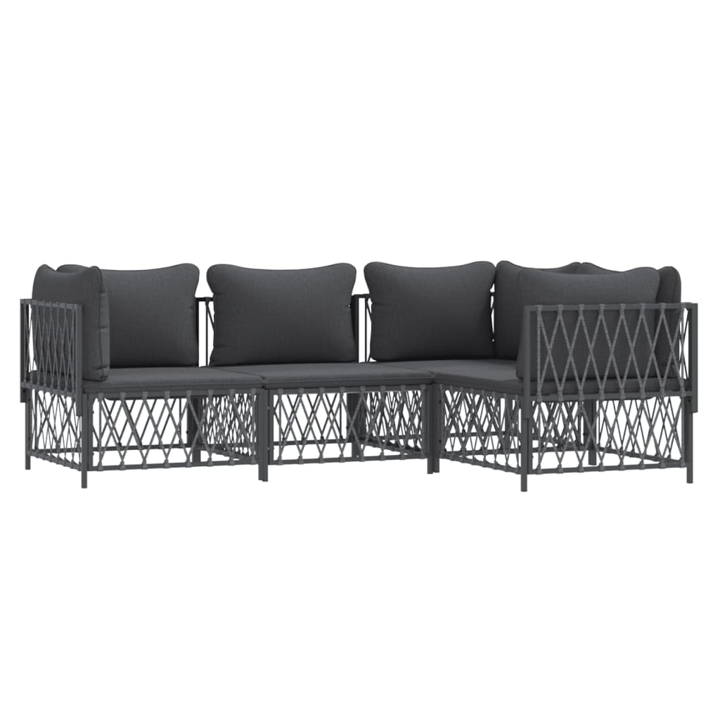 8720845850005_g_en_hd_1 vidaXL 4 Piece Garden Lounge Set with Cushions Anthracite Steel - Image 3