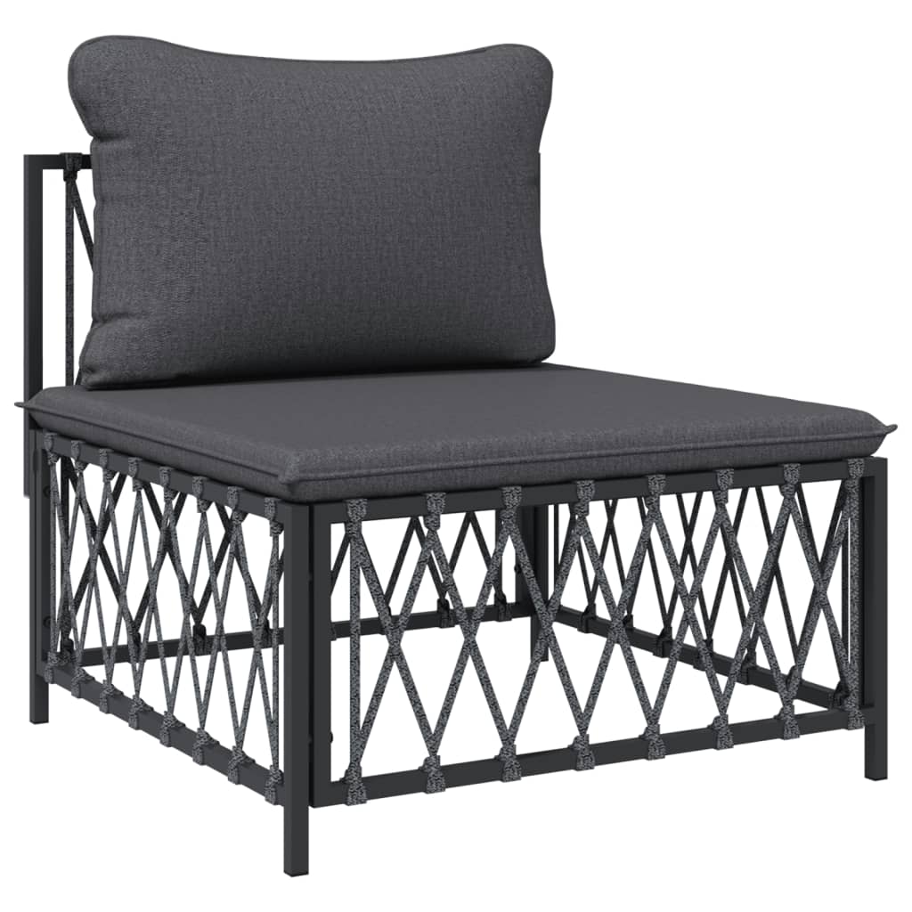 8720845850043_g_en_hd_3 vidaXL 5 Piece Garden Lounge Set with Cushions Anthracite Steel - Image 5