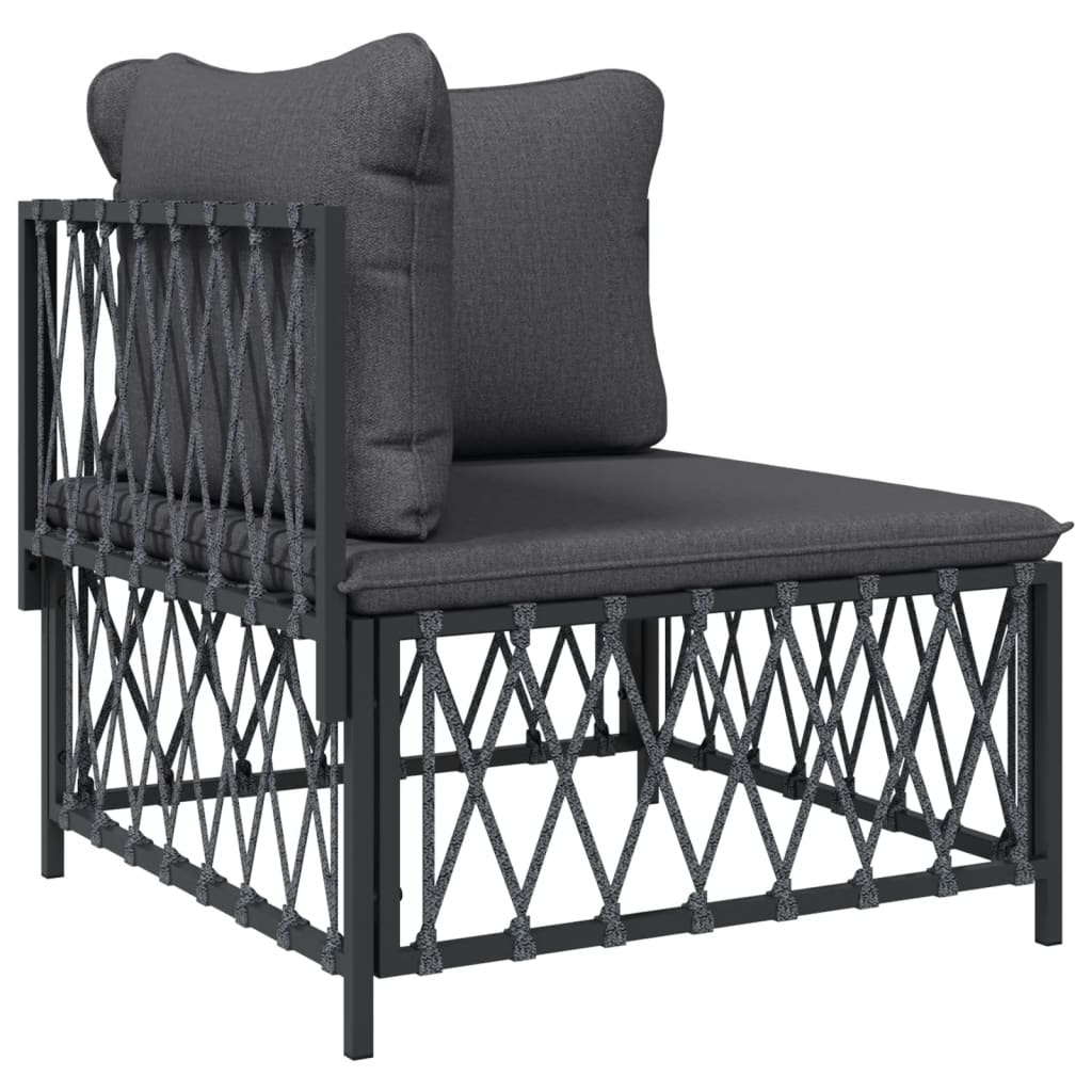 8720845850128_g_en_hd_2 vidaXL 6 Piece Garden Lounge Set with Cushions Anthracite Steel - Image 4