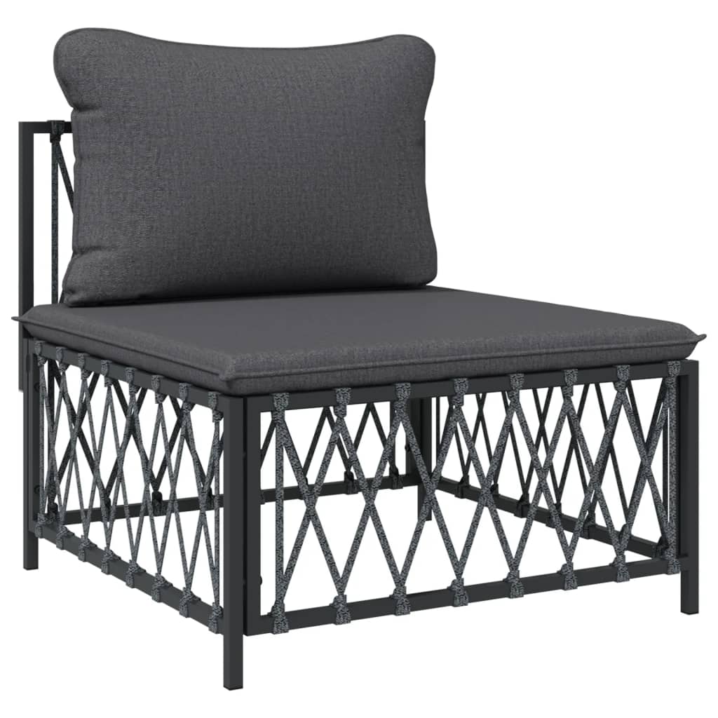 8720845850128_g_en_hd_3 vidaXL 6 Piece Garden Lounge Set with Cushions Anthracite Steel - Image 5