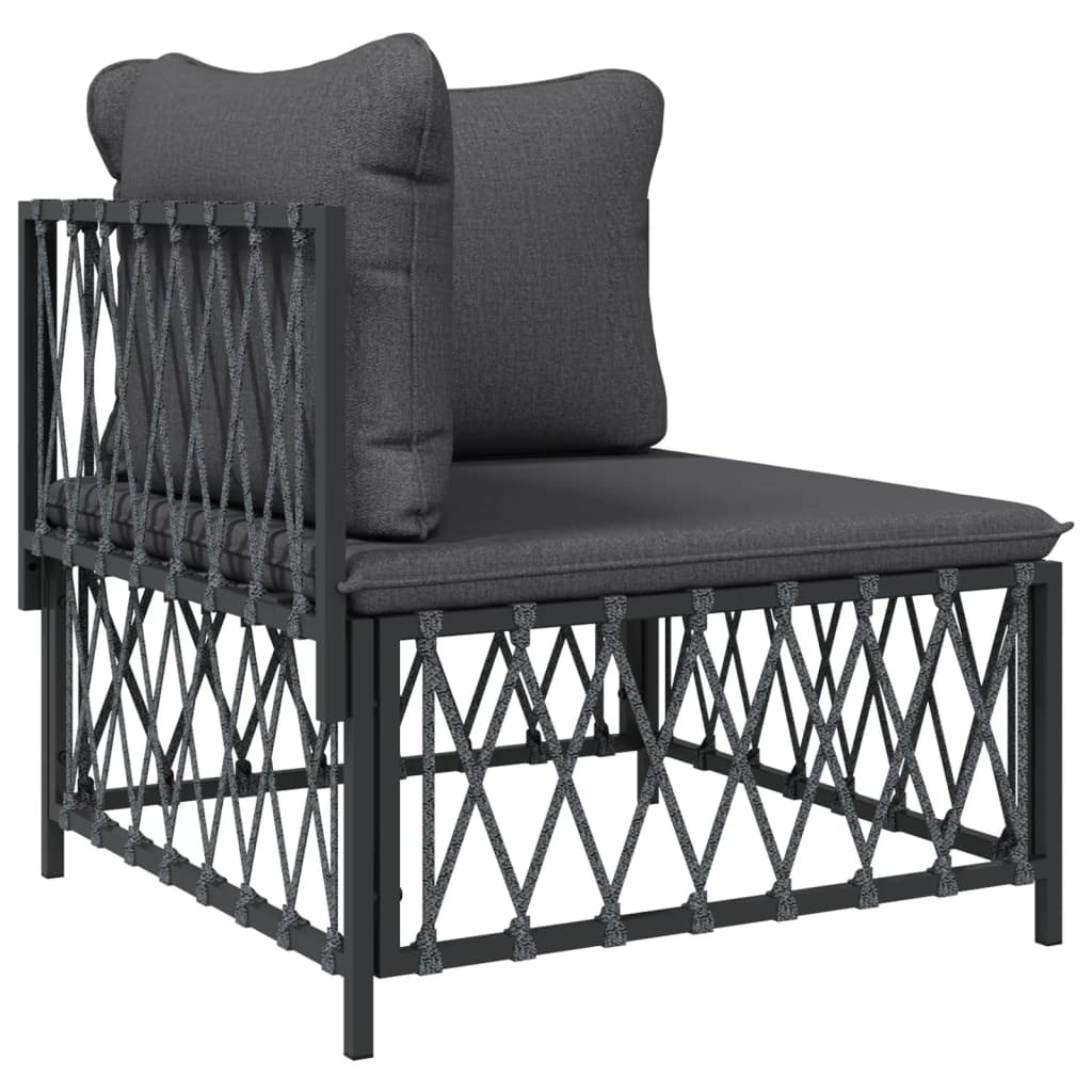 8720845850326_g_en_hd_2 vidaXL 6 Piece Garden Lounge Set with Cushions Anthracite Steel - Image 4