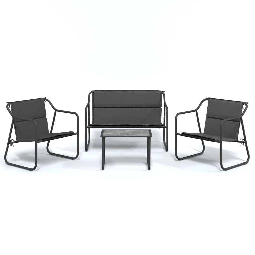 8720845850654_a_en_hd_1 vidaXL 4 Piece Garden Lounge Set with Cushions Anthracite Steel - Image 2