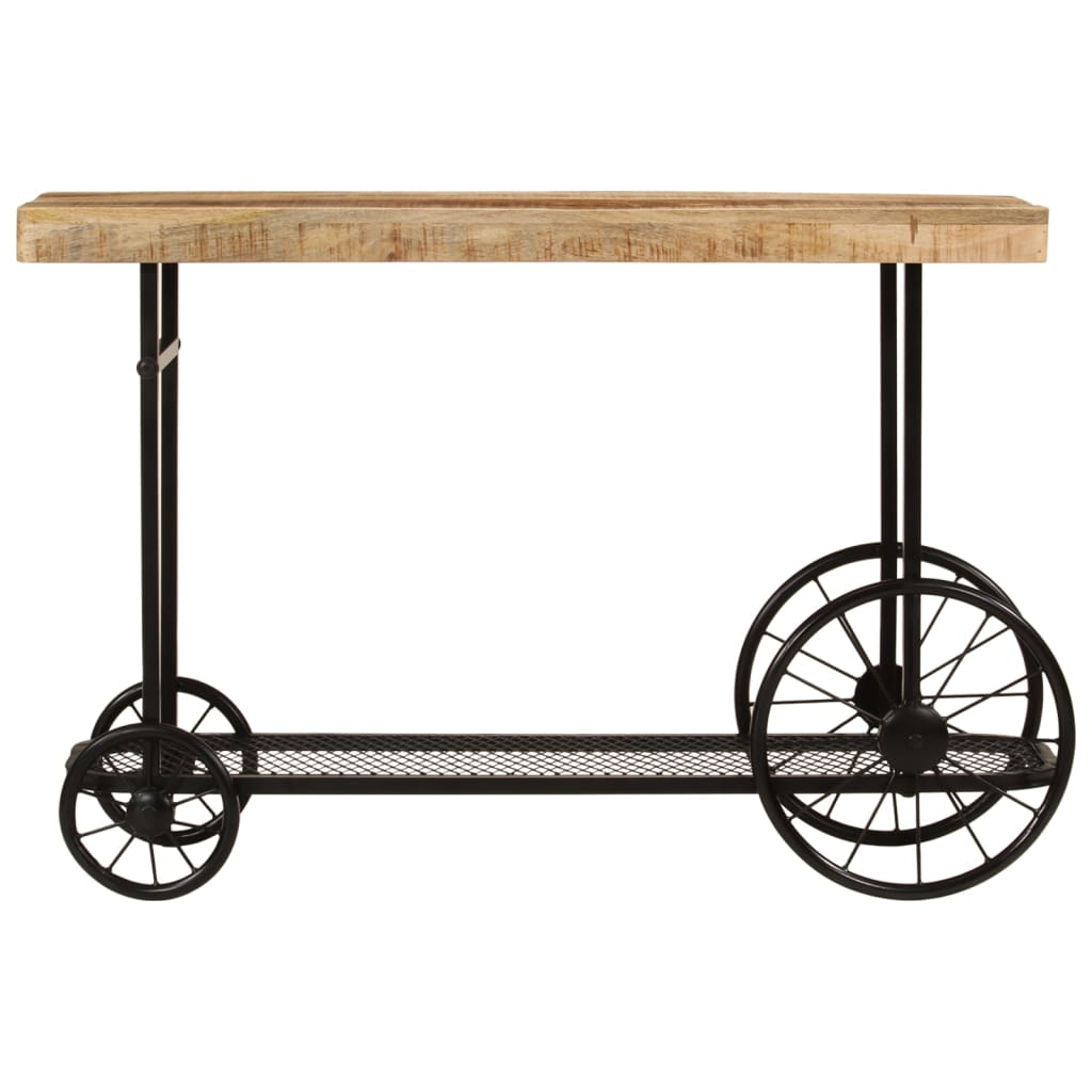 8720845855581_g_en_hd_1 vidaXL Console Table 112x36x76 cm Solid Wood Mango and Iron - Image 2