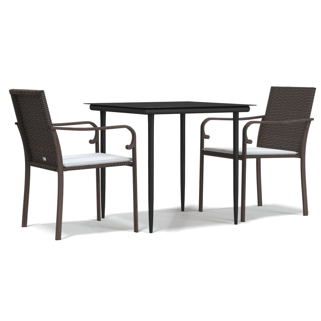 8720845856069_a_en_hd_1 vidaXL 3 Piece Garden Dining Set with Cushions Poly Rattan and Steel - Image 2