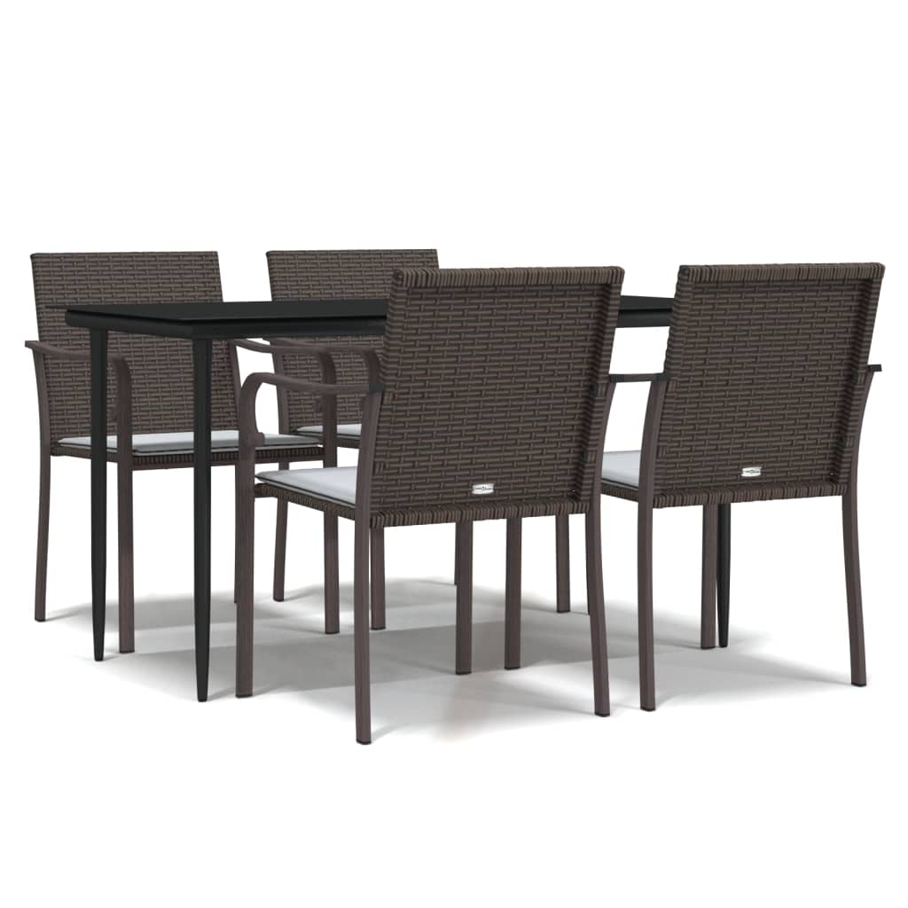 8720845856144_a_en_hd_1 vidaXL 5 Piece Garden Dining Set with Cushions Poly Rattan and Steel - Image 2