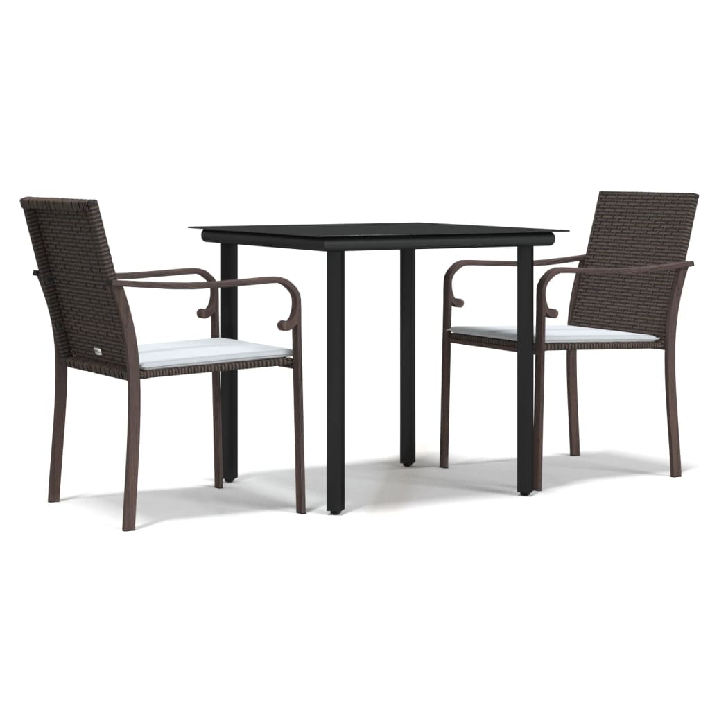 8720845856229_a_en_hd_1 vidaXL 3 Piece Garden Dining Set with Cushions Poly Rattan and Steel - Image 2
