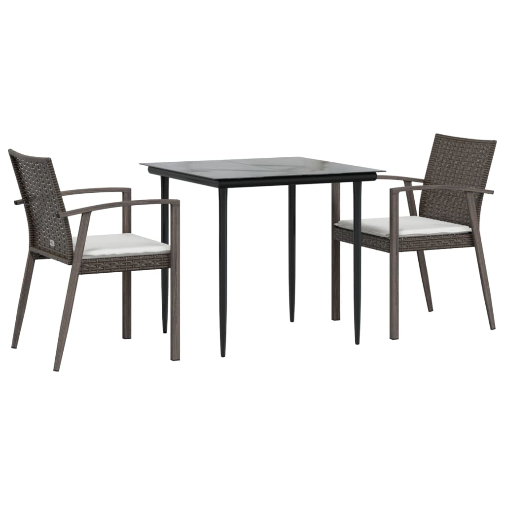 8720845856380_g_en_hd_1 vidaXL 3 Piece Garden Dining Set with Cushions Poly Rattan and Steel - Image 3