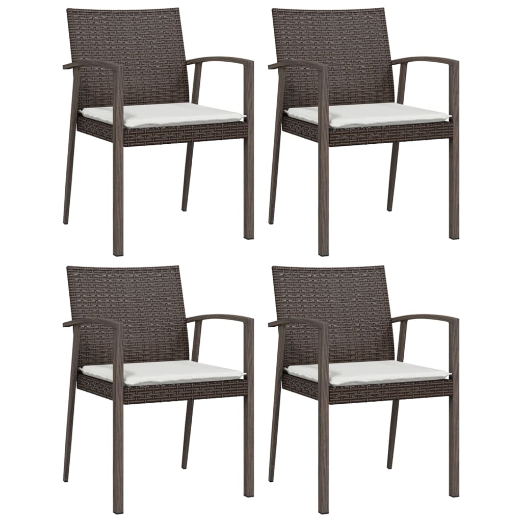 8720845856427_g_en_hd_2 vidaXL 5 Piece Garden Dining Set with Cushions Poly Rattan and Steel - Image 4