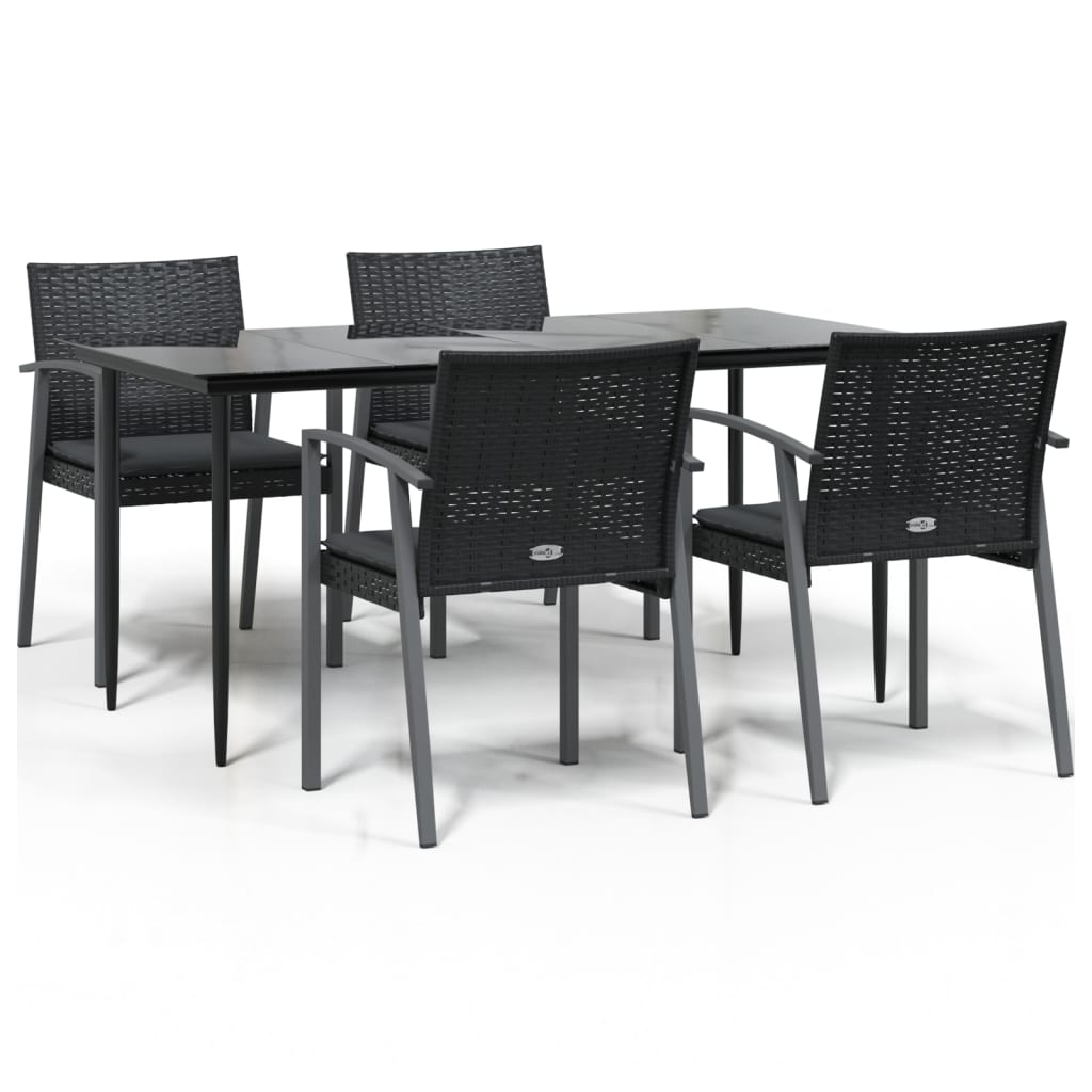8720845856489_a_en_hd_1 vidaXL 5 Piece Garden Dining Set with Cushions Poly Rattan and Steel - Image 2