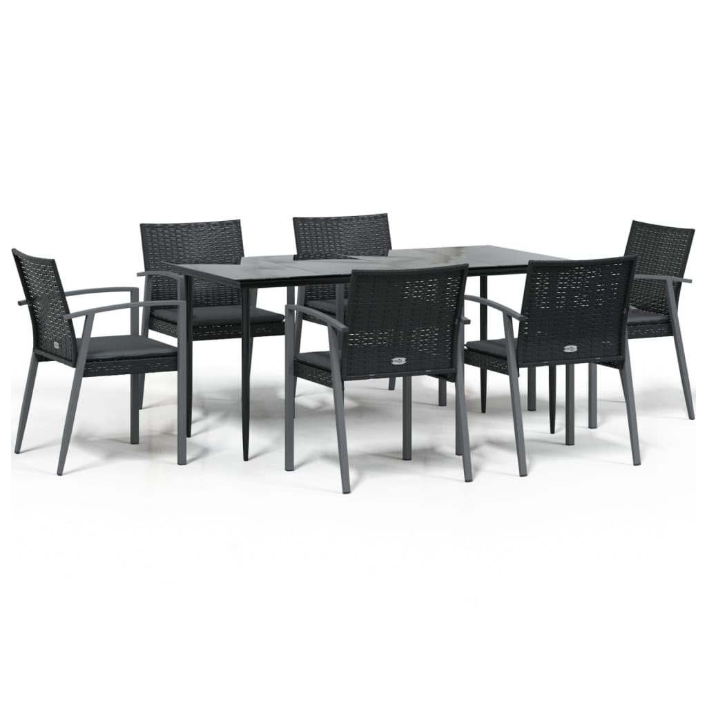 8720845856496_a_en_hd_1 vidaXL 7 Piece Garden Dining Set with Cushions Poly Rattan and Steel - Image 2
