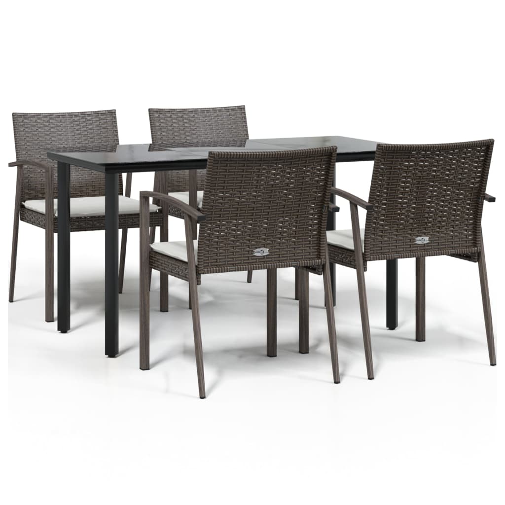 8720845856588_a_en_hd_1 vidaXL 5 Piece Garden Dining Set with Cushions Poly Rattan and Steel - Image 2